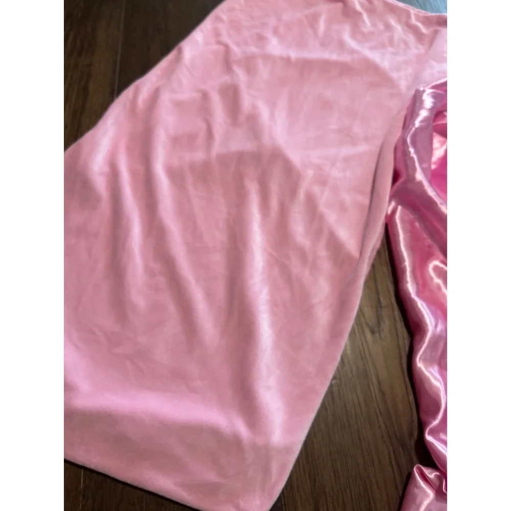 Juicy Couture Home Pink Satin and Velvet Bedding top sheet sham Glam        Y2K
